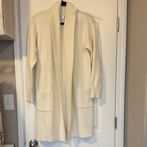 Cozy Cream Open-Front Cardigan